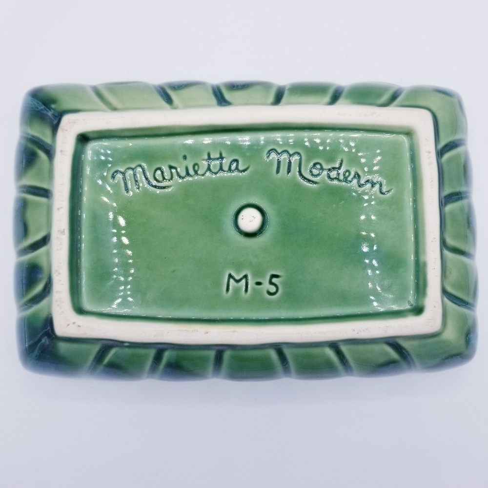 Vintage Marietta Modern M-5 Green Rectangular Planter Tray - Picture 8 of 8